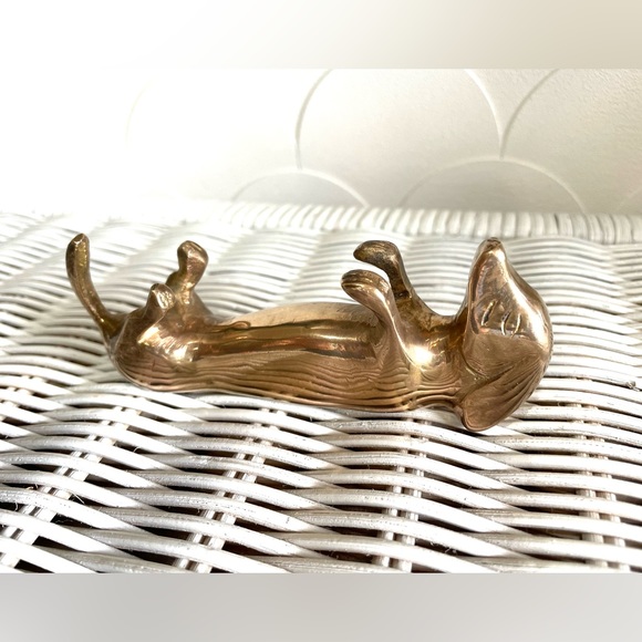 Other - MCM Dachshund Brass Figurine/Business Card Holder